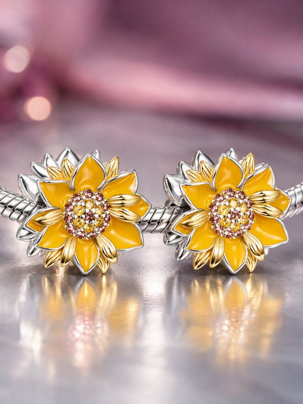 PAIR***Flower Charms